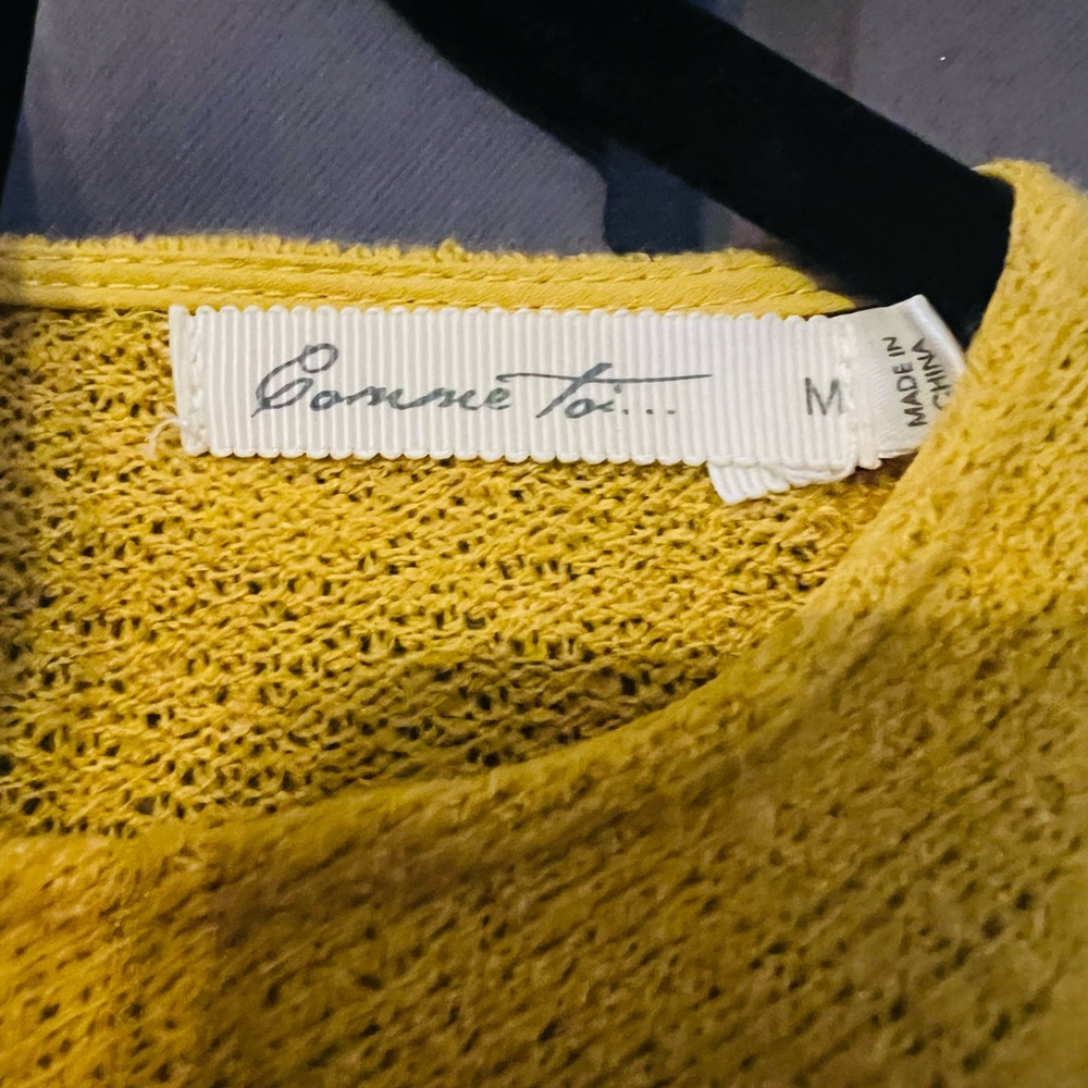 Asymmetrical Yellow Cropped Sweater